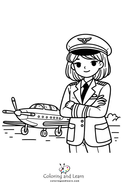 Best printable Pilot Coloring Pages  - Pilot coloring pages are an exciting activity for children and aviation enthusiasts. These pages feature pilots in their uniforms, flying airplanes, a... - drawing Airplane Coloring Pages Free Printable, Flight Attendant Cartoon, Pilot Dream, Pilot Drawing, Elsa Coloring, Airplane Coloring Pages, Elsa Coloring Pages, Spiderman Coloring, Boy Coloring