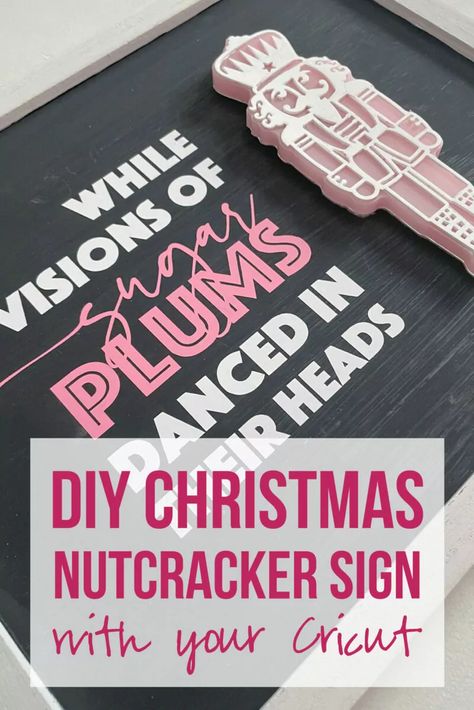 DIY Christmas Nutcracker Sign with your Cricut - Happily Ever After, Etc. Nutcracker Svg File Free, Nutcracker Svg, Nutcracker Gifts, Free Craft Templates, Free Svg Images, Pink Vinyl, Free Svg Files For Cricut, Silhouette Cameo Machine, Giant Paper Flowers