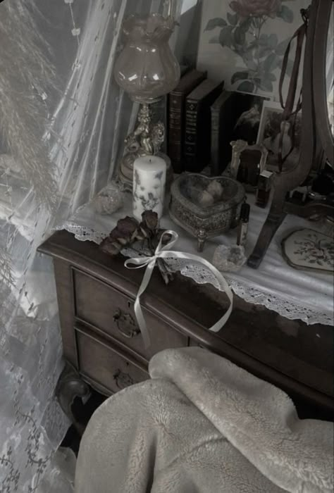 Catherine Pinkerton, A Lesson In Vengeance, White Gothic, Gloomy Coquette, White Goth, Dream Bedroom Inspiration, Dark Coquette, Dark Home Decor, Random Aesthetics