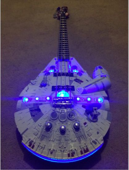 Here are a few more delectable bottom-end monstrosities from around the web. As before, the original gallery from 2011 can be found here: Strange Bass Gallery. It also serves as an index to the res… Star Wars Guitar, Bass Guitar Lessons, Instruments Art, Art Musical, Electric Guitar Design, Guitar Obsession, Custom Electric Guitars, Unique Guitars, Cool Electric Guitars