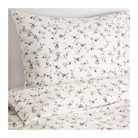 IKEA+Ljusoga+QUEEN+Full+Double+Duvet+COVER+Pillowcases+Set+Floral+Delicate+Flower+Sprays+LJUSÖGA Ikea Quilt Cover, Ikea Duvet Cover, Ikea Duvet, Cama Ikea, Ikea Bed, Bed Sets, Cool Beds, Quilt Cover Sets, King Duvet Cover