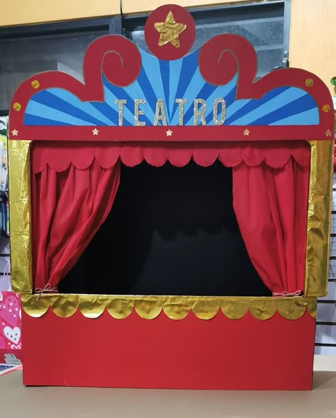 Puppet Stage Ideas, Puppet Display, Mini Theatre, Puppet Stage, Literature Project, Baby Birthday Photoshoot, Inquiry Learning, Barbie Fairy, Puppets Diy