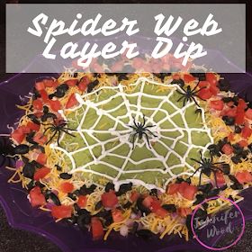 Spider Web Seven Layer Dip, Halloween 7 Layer Dip Spider Webs, 7 Layered Dip, Spider Web Dip, Layered Nacho Dip, Seven Layer Bean Dip, Halloween Taco Dip, Layer Taco Dip, 7 Layer Taco Dip