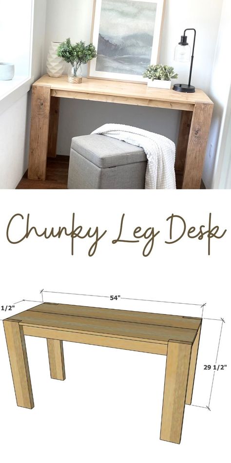 Wood Desk Plans, Homemade Desk, Build Your Own Desk, Diy Wood Desk, Diy Desk Plans, Boho Bedroom Furniture, Diy Pallet Bed, Desk Plans, Beautiful Desk