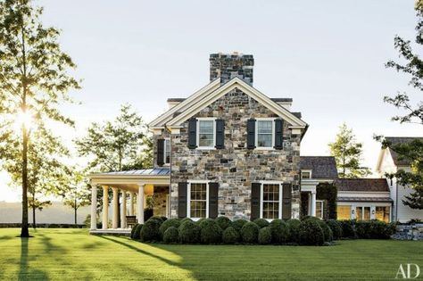 Lovely Black Shutters, Cottage Interior, Stone Houses, Humble Abode, Style At Home, English Cottage, Stone House, House Goals, Pretty House