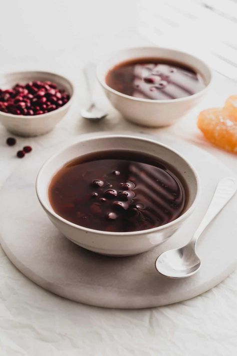 Chinese Red Bean Soup (Instant Pot) | Sift & Simmer Sweet Red Bean Soup, Bean Soup Instant Pot, Coconut Milk Dessert, Red Bean Soup, Soup Instant Pot, Milk Dessert, Sweet Red Bean, Adzuki Beans, Using A Pressure Cooker