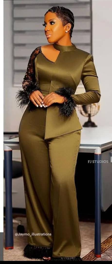 Trouser And Top For Ladies, Casual Outfits For Ladies, Trouser And Top, Beautiful Short Dresses, Smart Casual Women Outfits, Outfits For Ladies, Modest Dresses Fashion, Corporate Dress, 2piece Outfits