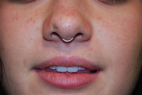 Oddly, I have begun to love tiny septum piercings. Hmm.. Subtle Septum Piercing, Tiny Septum Piercing, Small Septum Ring, Bull Piercing, Septum Lip Piercing, Two Nose Piercings, Ušný Piercing, Hoop Septum, Gold Septum