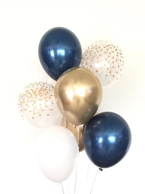 Navy Balloons, Fest Decor, Grand Pere, 16 Photoshoot, Navy Bridal Shower, Birthday Decorations For Men, Birthday Goals, Birthday Balloon Decorations, Military Ball