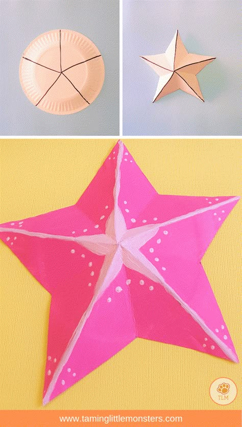 Paper Plate Summer Crafts - Taming Little Monsters Sea Creature Craft, Sea Creatures Crafts, Starfish Craft, Sea Animal Crafts, Under The Sea Crafts, Craft Summer, Animal Craft, Summer Fun For Kids, Paper Craft Ideas