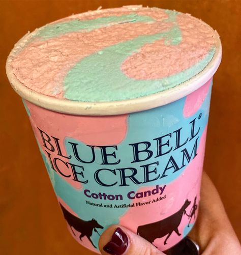 Cotton Candy Flavored Things, Cotton Candy Aesthetic, Ice Cream Cotton Candy, Cotton Candy Frappuccino, Cotton Candy Cake, Cotton Candy Favors, Cotton Candy Ice Cream, Cotton Candy Cakes, Blue Bell Ice Cream