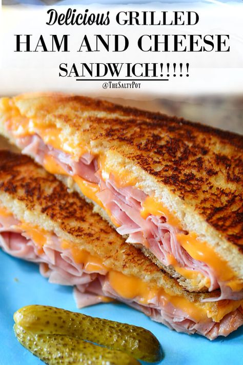 Grilled Ham And Cheese Sandwich, Ham And Cheese Sandwiches, Grill Sandwich, Grilled Ham And Cheese, Best Sandwich Recipes, Panini Recipes, Cheese Sandwich Recipes, Panini Sandwiches, Grilled Ham