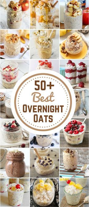 50 Best Overnight Oat Recipes Pineapple Oatmeal, Oatmeal Overnight, Overnight Oat Recipes, Best Overnight Oats, Best Overnight Oats Recipe, Oat Recipes, Oat Recipes Healthy, Overnight Oats Recipe Healthy, Overnight Oat