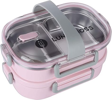 Bento Box For Kids, Pink Lunch Box, Pink Lunch, Stainless Steel Bento Box, Cute Lunch Boxes, Thermal Lunch Box, Bento Box Kids, Cool School Supplies, Stainless Steel Lunch Box