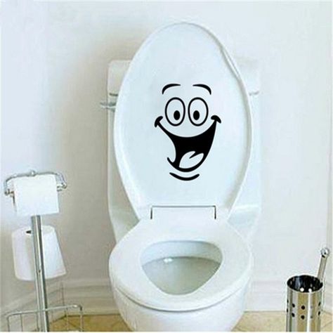 Wall Stickers Toilet, Toilet Stickers, Bathroom Wall Decals, Bathroom Wall Stickers, Kids Room Wall Stickers, Bathroom Stickers, Stickers Funny, Wall Seating, Toilet Wall