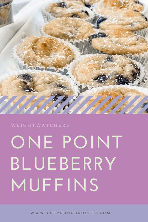 Ww Blueberry Muffins, One Point Blueberry Muffins, Weight Watchers Blueberry Muffins, Weight Watchers Muffins, Pound Dropper, Weight Watchers Meal Plans, Weight Watchers Snacks, Weight Watchers Recipes Desserts, Weight Watchers Breakfast