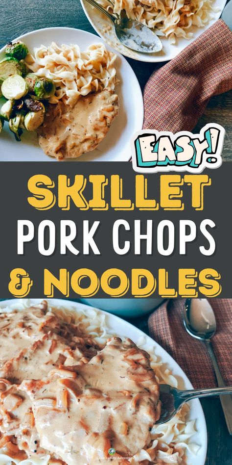 Pork Chop Egg Noodles, Pork Chop Noodle Casserole, Pork Chops With Noodles, Pork Chop And Noodle Recipes, Pork Chops And Egg Noodles, Pork Chops And Noodles Recipes, Pork And Noodle Recipes, Pork Chops And Noodles, Egg Noddle Recipes