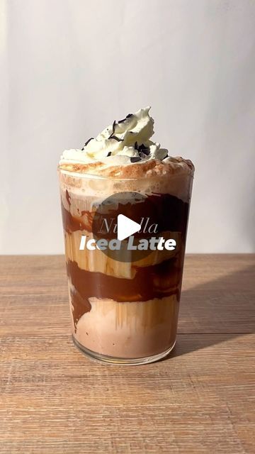 Nutella Drink Recipes, Nutella Cream Latte Recipe, Nutella Cold Brew, Nutella Cold Brew Starbucks, Nutella Milk, Nutella Iced Latte, Nutella Latte, Nutella Coffee, Iced Latte Recipe