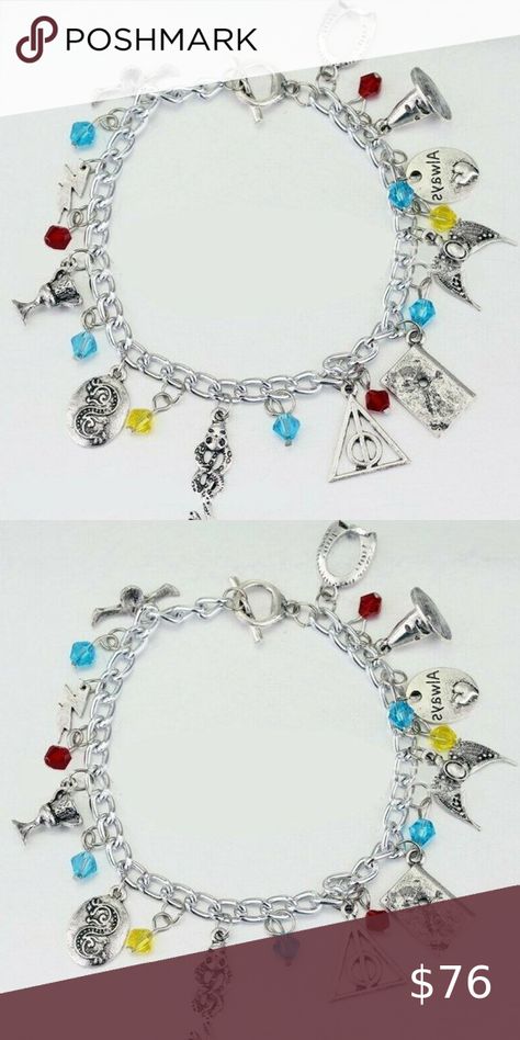 Harry Potter theme Trinket Bracelet Hogwarts witch platform Magic School Harry Potter Theme, Magic School, Pandora Charm Bracelet, Hogwarts, Harry Potter, Witch, Charm Bracelet, Bracelet, Closet