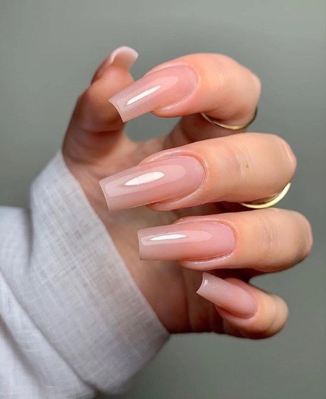 Neutral Nails Acrylic, Maquillage On Fleek, Milky Nails, Nude Nail Designs, Pink Acrylic Nails, Neutral Nails, Square Acrylic Nails, Dream Nails, Coffin Nails Designs