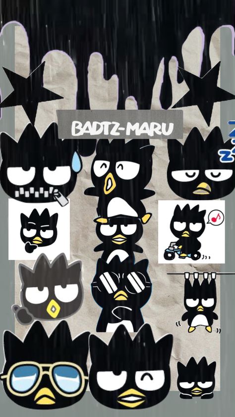 Badtz Maru vibesss✨🖤 #badbadtzmaru #badtzmaru #badtz #collage #sanrio #moody #iloveshuffles #glitterbubblefroginspo #glitterbubblefrog Hello Kitty Characters, Badtz Maru, Hello Kit, Goth Y2k, Y2k Emo, Sanrio Wallpaper, Sanrio Characters, Connect With People, Your Aesthetic