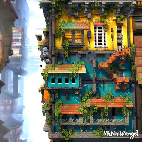 Overgrown City, Minecraft Modern City, Minecraft Steampunk, Minecraft City Buildings, Minecraft Structures, Muscular Dystrophy, Minecraft House Plans, Minecraft Modern, Steampunk House