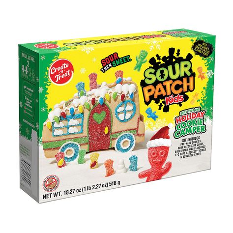 Sour Patch Kids® Build Your Own Holiday Cookie Camper - OrientalTrading.com How To Make Icing, Cookie House, Cookie Kit, Chewy Candy, Sour Patch Kids, Kids Candy, Sour Patch, Cookies For Kids, Holiday Cookie