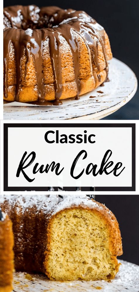 Bacardi Rum Bundt Cake is elegant yet simple, showered with powdered sugar and nut free! It makes for an impressive dessert! #krollskorner #rumcake #bundtcake #bacardirumcake #birthdaycake Best Rum Cake Recipe From Scratch, Rum Cake From Box Cake, Rum Cake Recipe From Scratch, Bacardi Rum Cake From Box Cake, Bacardi Rum Cake Recipe, Bacardi Chocolate Rum Cake, Butter Rum Bundt Cake, Almost Tortuga Rum Cake, Rum Bundt Cake