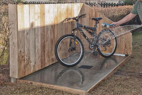 Bike Wash Station, Surfboard Storage, Hilltop House, Bicycle Room, Pump Track, Bike Shops, Wash Station, Bike Cleaning, Courtyard Ideas