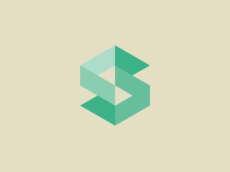 Letter S Logo / Teal Logo / Geometric Logo / Communications Logo / Scaledrone... Light Seafoam Green, Interlocking Shapes, Examples Of Logos, Communication Logo, S Logo Design, Geometric Logo, Green A, Logo A, Modern Vibe