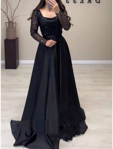 Sleeves Ideas For Gown, Back Neck Design For Gown, Long Sleeve Designer Dress, Wedding Gowns Dresses Elegant, Ball Gowns Dresses Elegant, Long Sleeves Designs For Dresses, Neck Design For Gowns, Gown Design For Wedding, Gown Back Neck Design