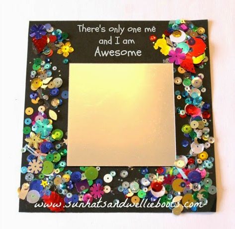 Sun Hats & Wellie Boots: Affirmation Mirrors for Kids - Encouraging Positive Thinking & Building Self-Confidence Self Esteem Crafts, Thrive Approach, Nurture Group, Wellie Boots, Self Esteem Activities, Building Self Confidence, Mirror Crafts, Girl Empowerment, Art Therapy Activities