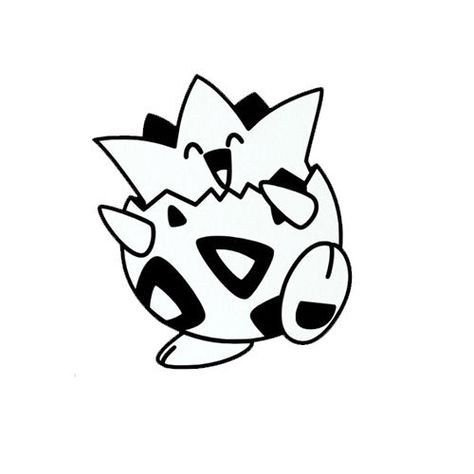 Pokemon Cricut, Togepi Tattoo, Togepi Drawing, Togepi Pokemon Tattoo, Pokemon Svg Cricut, Pokemon Stencils, Togepi Pokemon, Paper Tattoo, Pokemon Vinyl