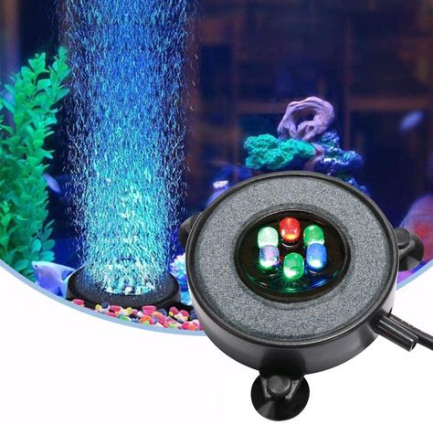 Light Fish, Fish Tank Lights, Tank Air, Led Aquarium, Colored Bubbles, Led Aquarium Lighting, Bubble Maker, Bubble Ring, Underwater Lights