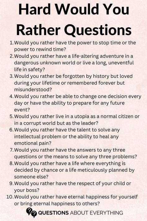 Who Would Rather Questions, Questions That Make You Think, Deep Talk Questions, Questions To Ask Your Friends, Conversation Games, Convo Starters, Q And A Questions, Deep Conversation Starters, Deep Conversation Topics