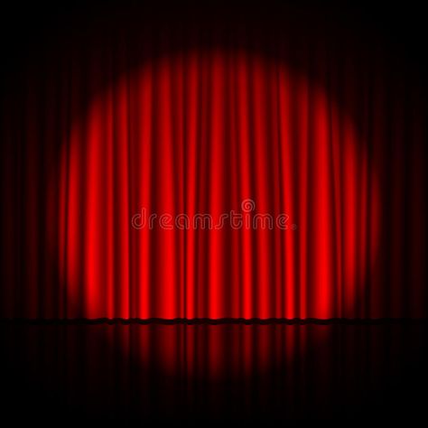 Vintage Stage Background, Stage Spotlight Aesthetic, Stage Curtain Design, Stage With Spotlight, Spotlight Aesthetic, Spotlight On Stage, Spotlight Illustration, Theatre Spotlight, Curtain Illustration