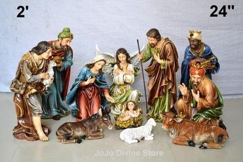 Hobby Lobby Nativity, Christmas Crib Set, Crib Christmas, Fallen Angel Art, Nativity Painting, Blessed Mother Statue, Christmas Crib, Nativity Story, Christmas Nativity Set