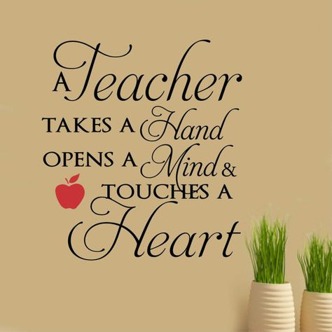 A Teacher Opens a Mind Wall Quote by WallsThatTalk Vinyl Wall Lettering, Heart Quote, Wall Lettering, Vinyl Lettering, Vinyl Wall, Teacher Appreciation, A Heart, Wall Decal, Vinyl