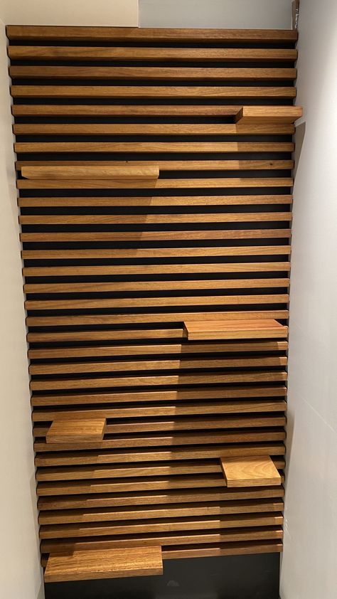 Wood Wall Design, Wood Slat Wall, Deck Decorating Ideas On A Budget, Septic System, Tables Diy, Interior Wall Design, Diy Coffee, Slat Wall, Barndominium Ideas