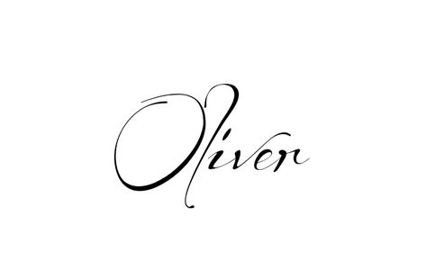 Oliver Name Art, Oliver Tattoo Name, Oliver Tattoo, Oliver Name, Dr Friends, Name In Cursive, Geometric Art Animal, Name Creator, Baby Nursery Inspiration