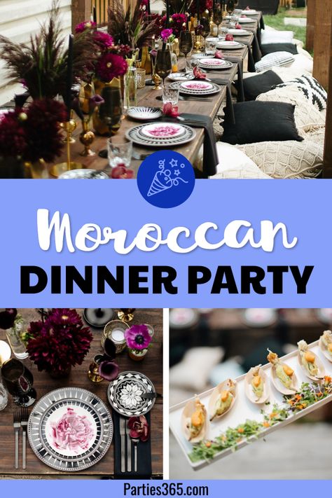 40th Birthday Dinner Party, Moroccan Dinner Party, 40th Birthday Dinner, Dinner Party Table Decor, Moroccan Theme Party, Indian Party Themes, Moroccan Dinner, Arabian Nights Party, Backyard Dinner Party