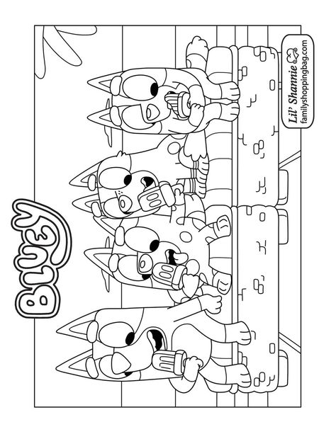 Coloring Page 8 Bluey Bluey Family Coloring Pages, Bluey Coloring Pages Muffin, Bluey Craft For Toddlers, Bluey Coloring Sheets, Bluey Colouring Page, Bluey Coloring Pages Free Printable, Bluey Coloring Pages Free, Bluey Disney Jr, Bluey Colouring