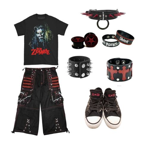 Metalhead Goth Outfit, Mall Goth Fashion Male, Mallgoth Outfits Men, Alternative Punk Fashion, Nu Metal Fashion Men, Horrorcore Outfits, Metalhead Fashion Men, Mens Emo Fashion, Metal Style Outfits