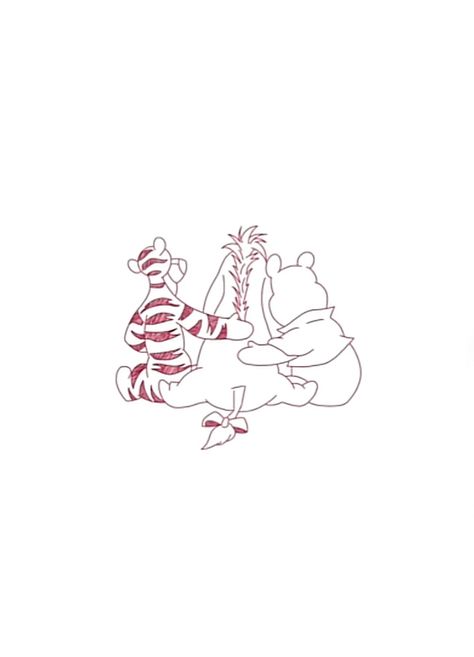 Winnie The Pooh And Eyore Tattoo, Winnie The Pooh Tattoo Eeyore, Disney Tattoos Meaningful, Tigger Tattoo Black And White, Tigger From Winnie The Pooh Tattoo, Hundred Acre Woods Tattoo, Pooh And Tigger Tattoos, Eeyore Outline Tattoo, Disney Trio Tattoos