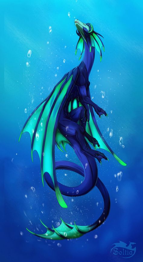 Sink or Swim by Soltia.deviantart.com on @DeviantArt Sea Serpent Art Water Dragon, Water Dragon Design, Fantasy Water Creatures, Water Dragon Drawing, Water Dragon Art, Dragon Swimming, Mythical Water Creatures, Ocean Dragon, Water Dragons