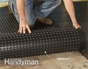 Basement Finishing Tips "dimple mat" flooring Finishing A Basement, Basement Finishing, Basement Inspiration, Basement Floor, Man Cave Basement, Diy Basement, Basement Makeover, Basement Ceiling, Basement Walls