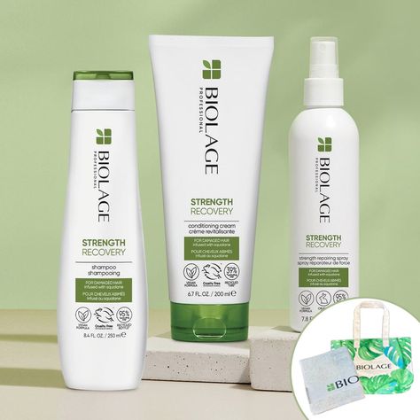 If you loved Biolage Keratin Dose and Fiber Strong... You'll LOVE this!🥰 Brand new to the Biolage range is Strength Recovery designed to repair, strengthen and increase managability of damaged hair! Try the Trio Pack today - SAVING OVER £10 and comes with a FREE Biolage Towel and Tote Bag🤯 Biolage Hair Products, Biolage Hair, Matrix Biolage, Edges Hair, Positive Words Quotes, Beauty Must Haves, Positive Words, Damaged Hair, Hair Products