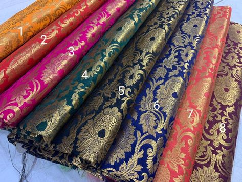 Banarasi Brocade Fabric, Wedding Dress Material, Sari Lehenga, Blouse Lehenga, Banarasi Brocade, Party Kleidung, Sari Blouse, Stylish Blouse, Readymade Blouse