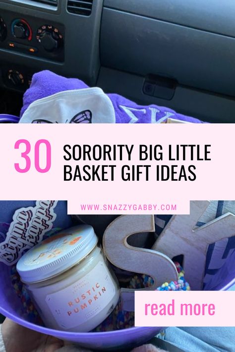 I just found the best non-basic sorority big little basket gifts for spoils!!

#blog #school #college #university #backtoschool #sorority #fraternity #greeklife #panhellenic #rush #recruitment #spoils #bigandlittle #biglittlereveal #sororitylittle #sororityspoils #revealthemes #biglittlebasket Big Little Basket, Basket Gift Ideas, Basket Gifts, Sorority Big Little, Big Little Reveal, Basket Gift, College University, Greek Life, Big Little