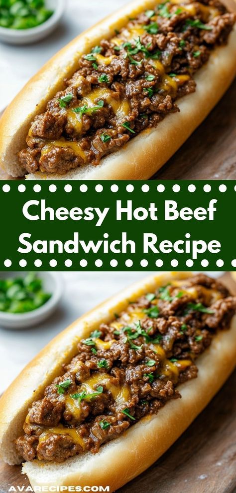 Craving a quick and satisfying meal? Our Cheesy Hot Beef Sandwich is perfect for busy nights. This simple recipe features flavorful beef and melty cheese, making it a go-to for any weeknight dinner. Dinner Ideas Easy Beef, Hot Beef Sandwich, Simple Tasty Meals, Tasty Ground Beef Recipes, Beef Ground Recipes, Simple Ground Beef Recipes, Delicious Ground Beef Recipes, Quick Beef Recipes, Hot Beef Sandwiches